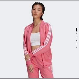 New Adidas Original Track Jacket, rose tone, 1x